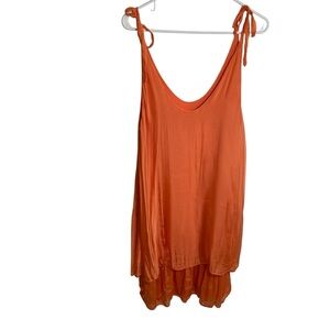 Catwalk Studio Sleeveless Silk Dress Orange Coral